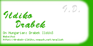 ildiko drabek business card